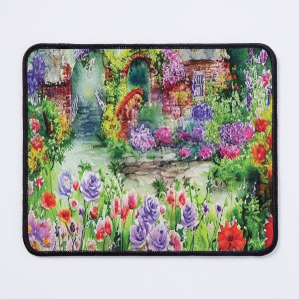 Item preview, Cottage Garden Bliss – Watercolor Countryside Floral Shower Curtain designed and sold by fairmaiden7.