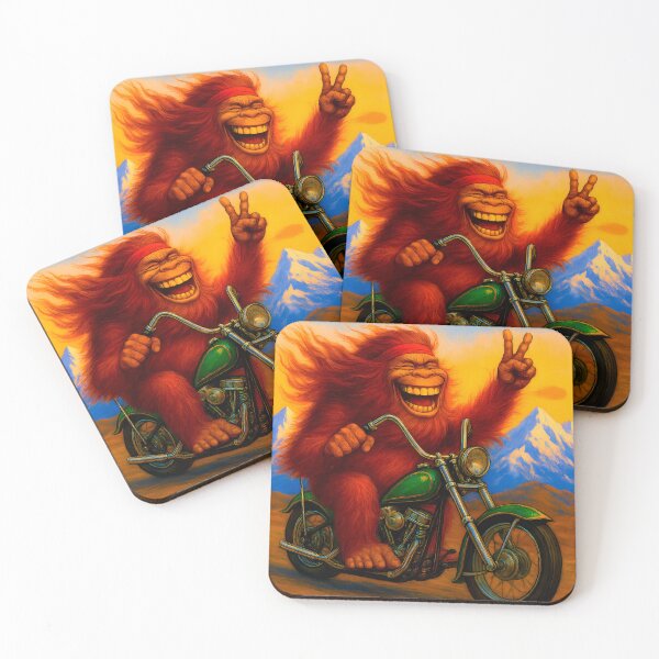 Item preview, Bigfoot Biker – Funny Motorcycle Sasquatch designed and sold by WilderRoads.