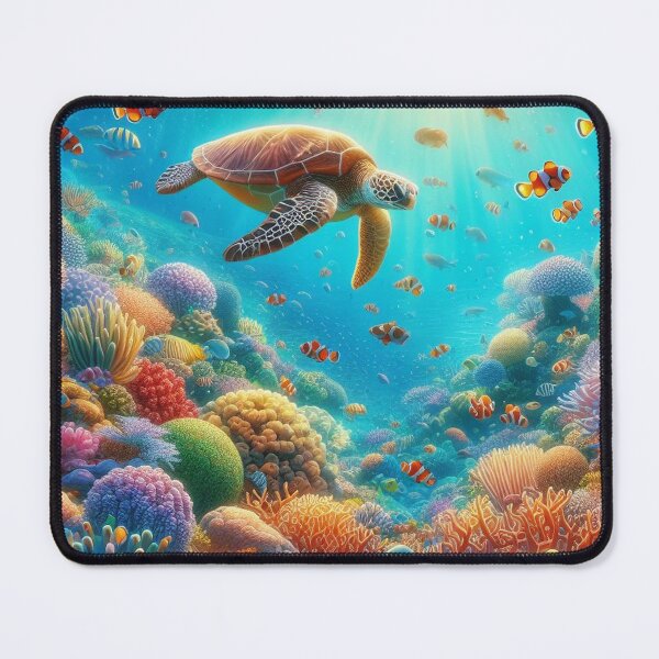 Item preview, ? "Ocean Dreams – Vibrant Coral Reef & Sea Turtle Shower Curtain" designed and sold by fairmaiden7.
