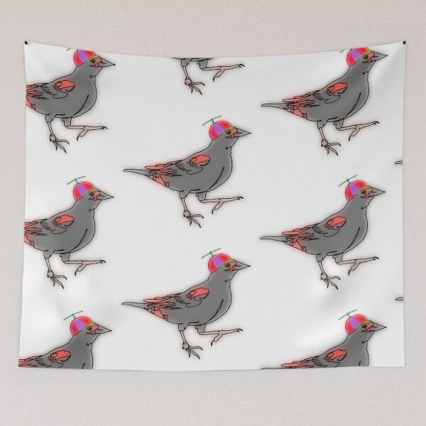 Item preview, Ruby the RedWinged Blackbird propeller Hat – animalzinhats designed and sold by Ashley’sAnimalz.
