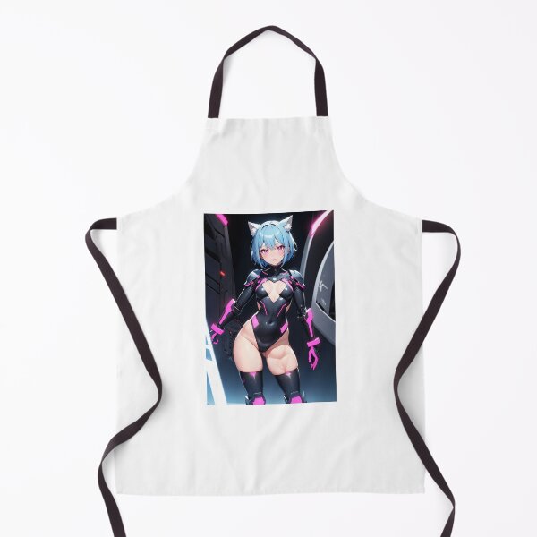 Item preview, Otsuyashi Madiri Cyberpunk Cat Girl - Futuristic Neon Sci-Fi Anime Art designed and sold by iloveanimechibi.