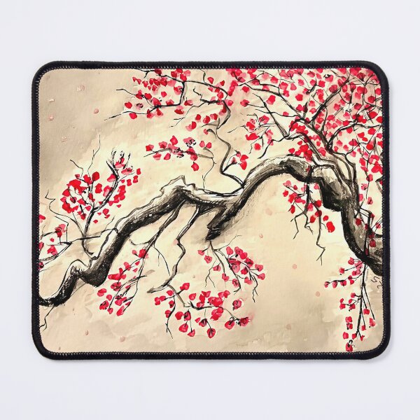 Item preview, Scarlet Sakura – Contemporary Floral Watercolour designed and sold by ArtwithKellie.
