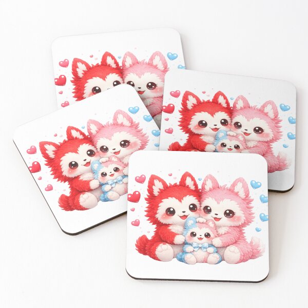 Item preview, Bubu Family – A Cozy Plush Family Illustration - NixWing Comfort Collection designed and sold by NixFire.