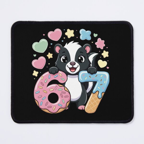 Item preview, Cute Skunk 67 Six Seven Donut Ice Cream T-Shirt designed and sold by LashondaGreen89.
