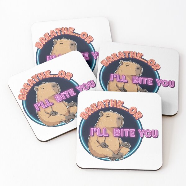 Item preview, Capybara Zen: Breathe… or I bite designed and sold by Mahilis.