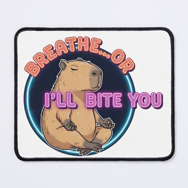 Item preview, Capybara Zen: Breathe… or I bite designed and sold by Mahilis.