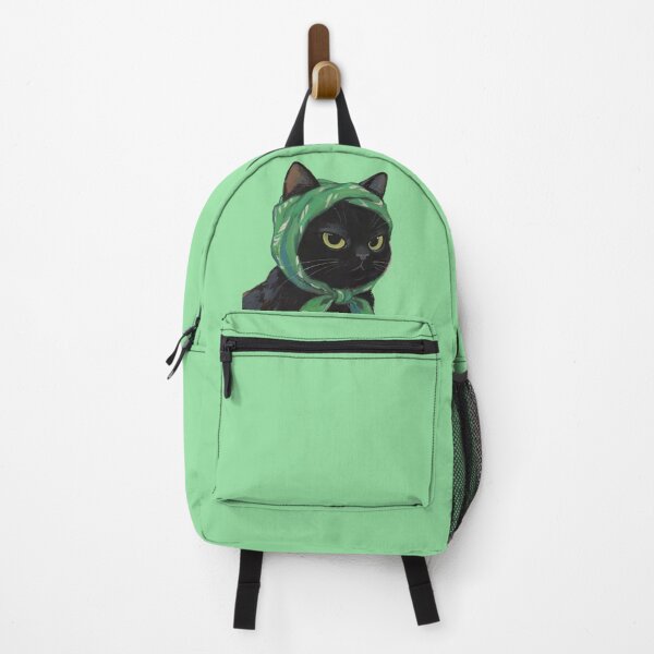 Item preview, Vintage Chic Black Cat with Green Babushka Scarf - Retro Pet Portrait designed and sold by Yeye´s Shop.