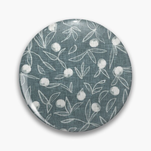 Item preview, Vintage Fruits & Leaves with Linen Texture Teal Benjamin Moore Narragansett Green HC-157 designed and sold by LoveAlways-AEP.