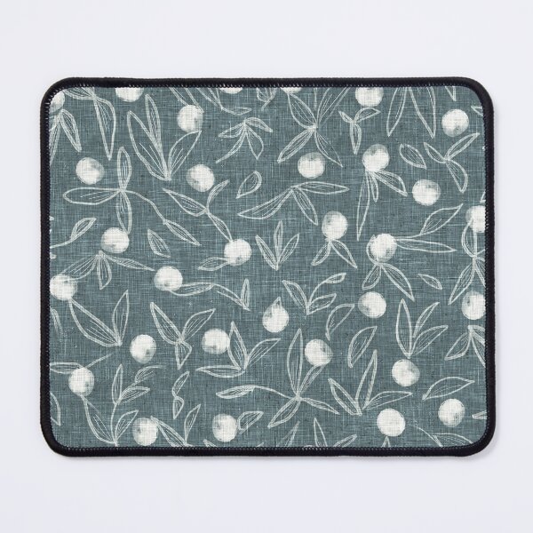 Item preview, Vintage Fruits & Leaves with Linen Texture Teal Benjamin Moore Narragansett Green HC-157 designed and sold by LoveAlways-AEP.