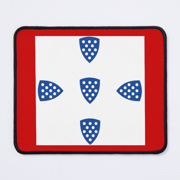 Item preview, Reconquista Portuguese Royal Banner Simple | Portugal Medieval Quinas Flag designed and sold by Based History.