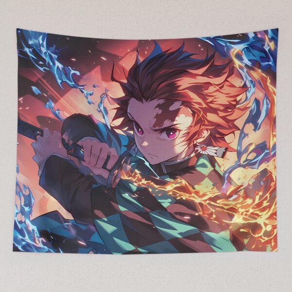 Item preview, Tanjiro Kamado Demon Slayer Anime Fluid Flame Strike designed and sold by riadjamai.