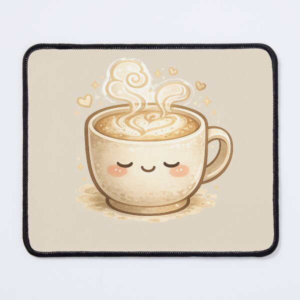 Item preview, Cute Oat Milk Latte – Cozy Kawaii Drink Illustration designed and sold by MeghannsMinimalMeals.