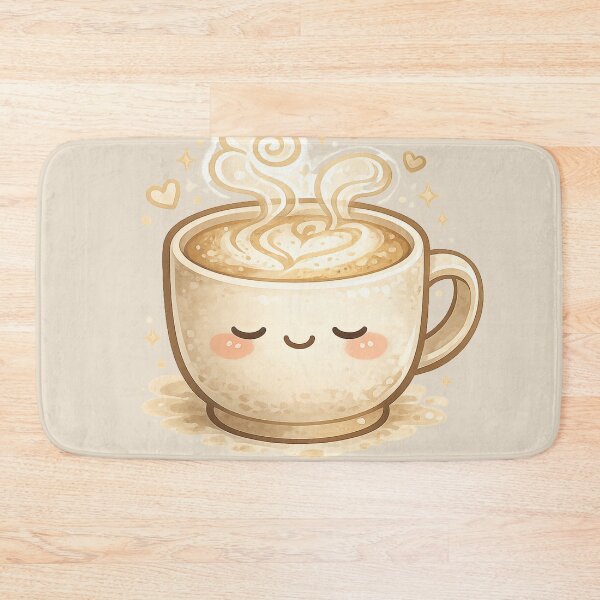 Item preview, Cute Oat Milk Latte – Cozy Kawaii Drink Illustration designed and sold by MeghannsMinimalMeals.