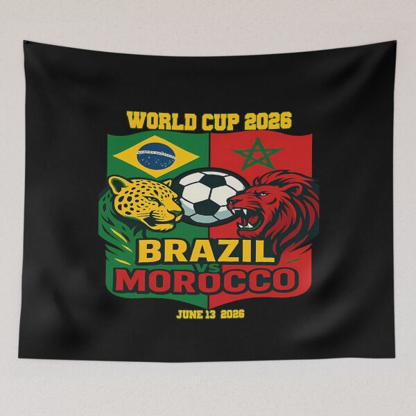 Item preview, Brazil Vs Morocco June 13 2026 World Cup Soccer We Are Morocco designed and sold by LawandaDa57.