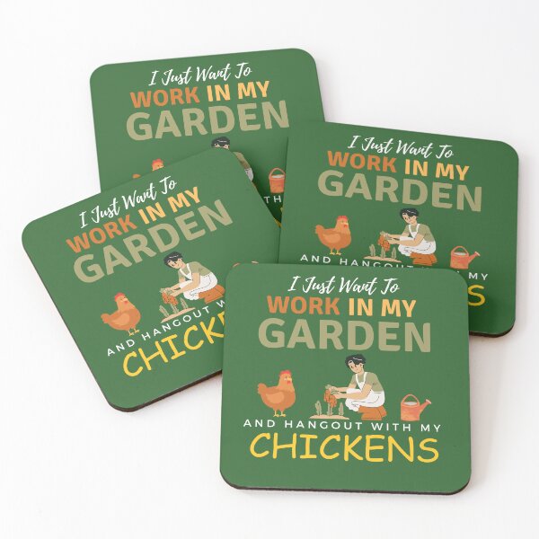 Item preview, I Just Want To Work In My Garden And Hangout With My Chickens Gardening Farming designed and sold by Wiss2Arts.
