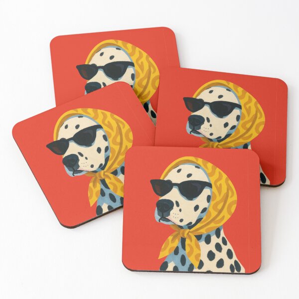 Item preview, Vintage Chic Dalmatian with Yellow Scarf and Retro Sunglasses designed and sold by Yeye´s Shop.