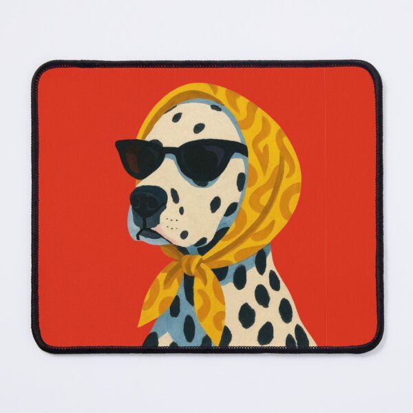 Item preview, Vintage Chic Dalmatian with Yellow Scarf and Retro Sunglasses designed and sold by Yeye´s Shop.
