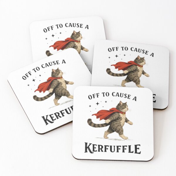 Item preview, Off To Cause A Kerfuffle Cat designed and sold by Meryem Mamouni.