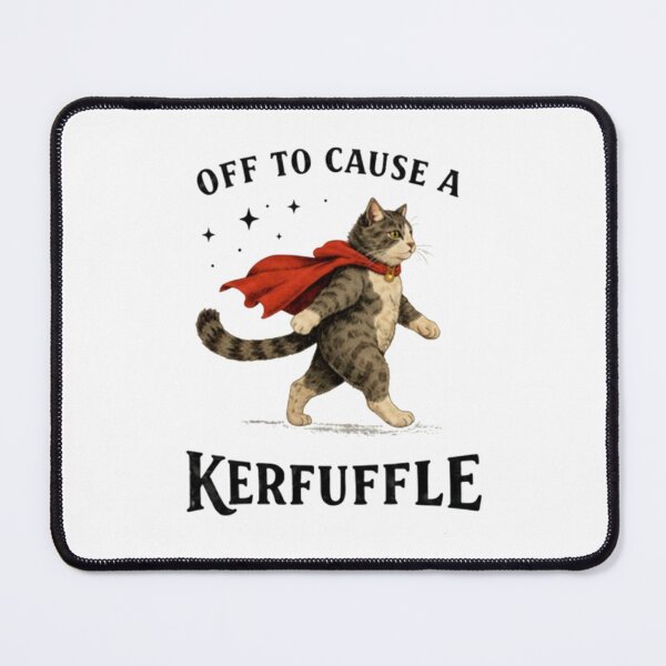 Item preview, Off To Cause A Kerfuffle Cat designed and sold by Meryem Mamouni.