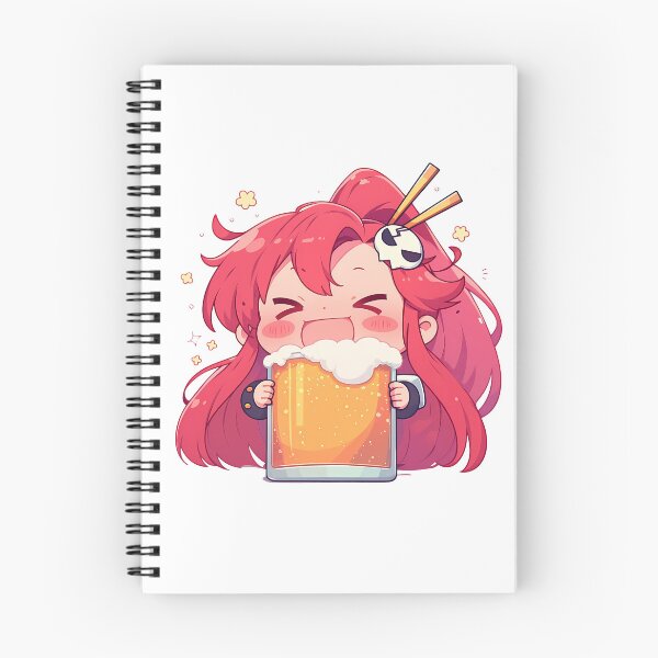 Item preview, Yoko Littner Gurren Lagann Anime Girl Chibi Kawaii Beer Cheerful Cute Celebration designed and sold by riadjamai.