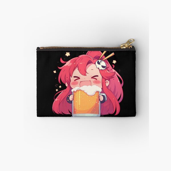 Item preview, Yoko Littner Gurren Lagann Anime Girl Chibi Kawaii Beer Cheerful Cute Celebration designed and sold by riadjamai.