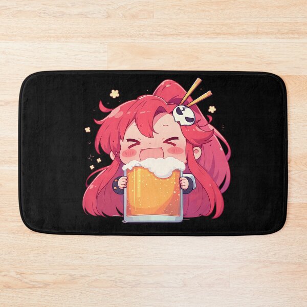 Item preview, Yoko Littner Gurren Lagann Anime Girl Chibi Kawaii Beer Cheerful Cute Celebration designed and sold by riadjamai.
