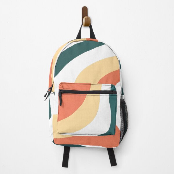 Item preview, Retro 70s Groovy Wavy Liquid Pattern Orange and Teal designed and sold by Urban-InkStudio.