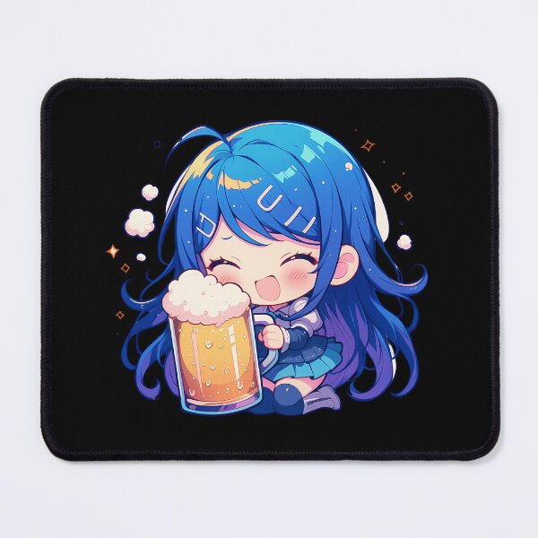 Item preview, Sayaka Maizono Danganronpa Anime Girl Chibi Kawaii Beer Cheerful Cute Celebration designed and sold by riadjamai.