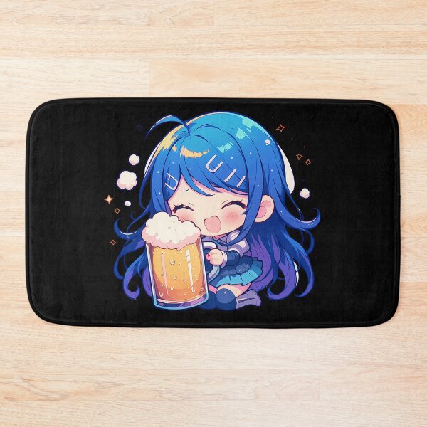 Item preview, Sayaka Maizono Danganronpa Anime Girl Chibi Kawaii Beer Cheerful Cute Celebration designed and sold by riadjamai.
