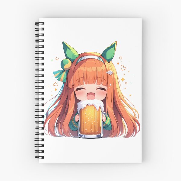 Item preview, Silence Suzuka Uma Musume Anime Girl Chibi Kawaii Beer Drunk Joyful Bright Moment designed and sold by riadjamai.