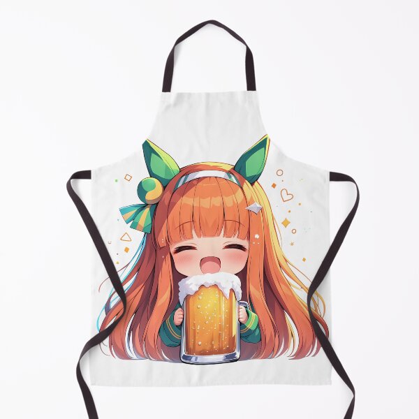 Item preview, Silence Suzuka Uma Musume Anime Girl Chibi Kawaii Beer Drunk Joyful Bright Moment designed and sold by riadjamai.