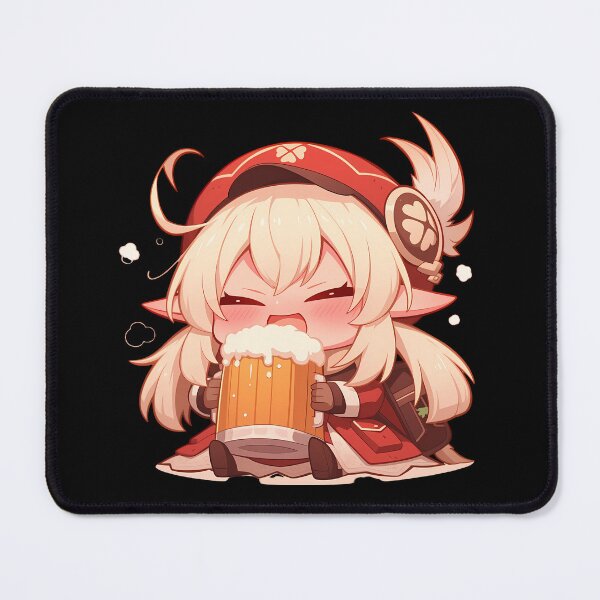 Item preview, Klee Genshin Impact Game Chibi Kawaii Beer Drunk Playful Tavern Anime Girl designed and sold by riadjamai.