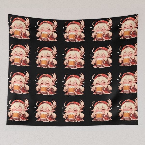 Item preview, Klee Genshin Impact Game Chibi Kawaii Beer Drunk Playful Tavern Anime Girl designed and sold by riadjamai.