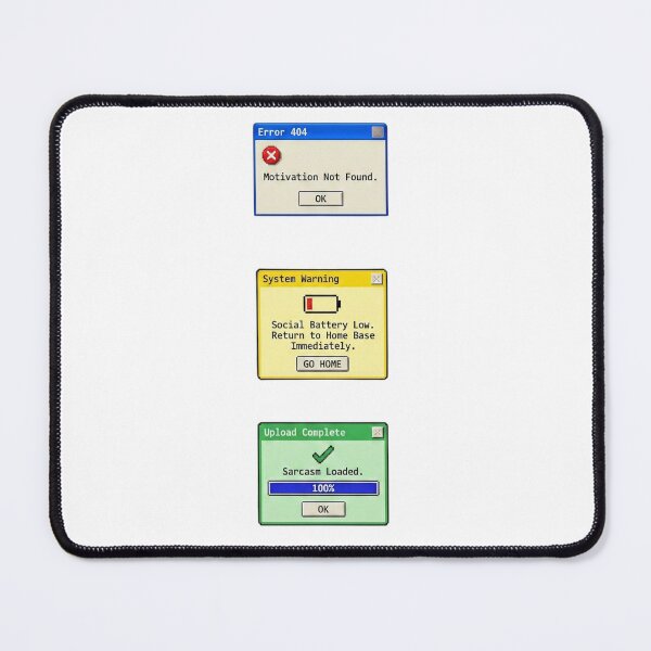 Item preview, Retro System Errors: Mental and Social Status Windows designed and sold by NonditStudio.