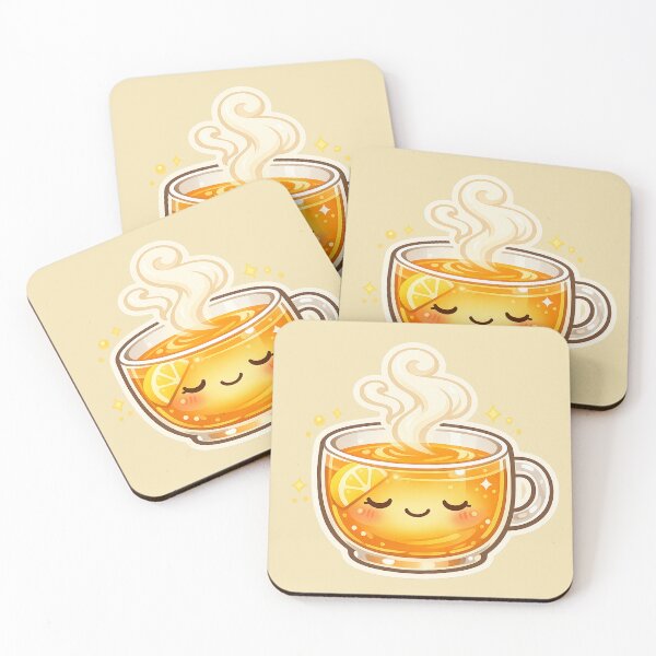 Item preview, Cozy Honey Lemon Tea Character – Cute Comfort Drink Illustration designed and sold by MeghannsMinimalMeals.