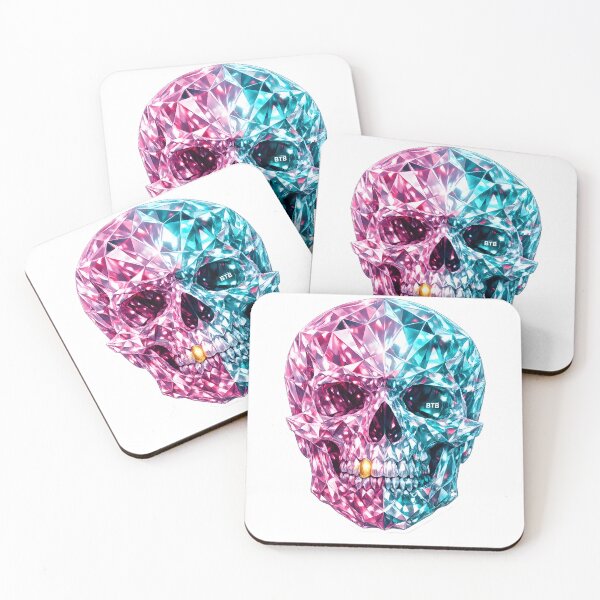 Item preview, Split Crystal Skull – Neon Gem Cyberpunk Art designed and sold by BTBArtwork.