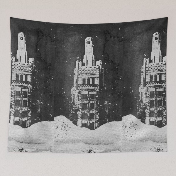 Item preview, Carbide & Carbon Building - Chicago Skyscraper Rises Above the Fog designed and sold by Irene Estelle.