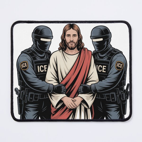 Item preview, Jesus Arrested by ICE – Abolish ICE Protest Art designed and sold by MS Pod Studio.