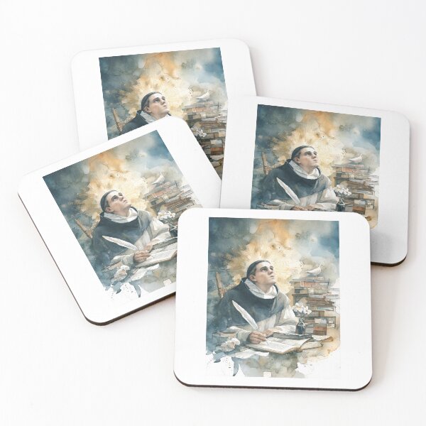 Item preview, St. Thomas Aquinas with Quill designed and sold by Oldetimemercan.