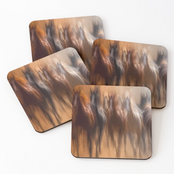 Item preview,  Abstract Stylized Painting Artwork of Horses (image size 7840x11680) designed and sold by Digital-Davinci.