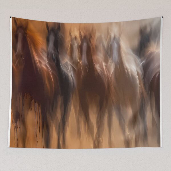 Item preview,  Abstract Stylized Painting Artwork of Horses (image size 7840x11680) designed and sold by Digital-Davinci.