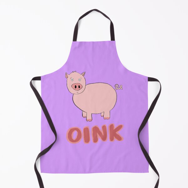 Item preview, Oink cartoon pig with pastel purple background designed and sold by skunkandpumpkin.