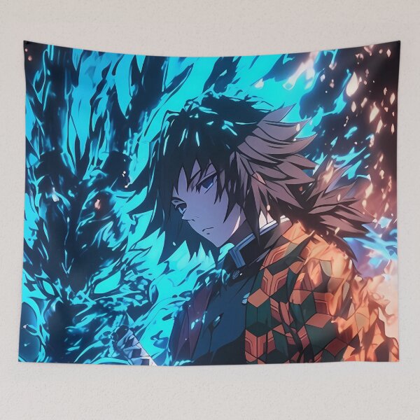 Item preview, Giyu Tomioka Demon Slayer Anime Raging Dragon Torrent designed and sold by riadjamai.
