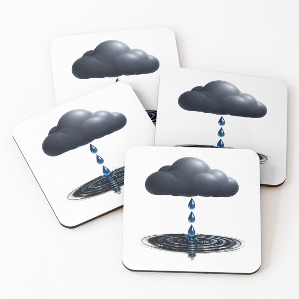 Item preview, Dark Rain Cloud With Water Drops – Minimal Moody Art designed and sold by BTBArtwork.