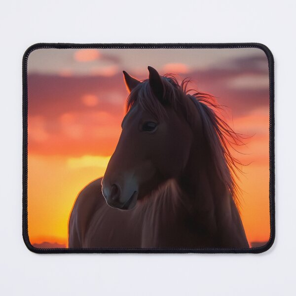 Item preview, Sunset Equine Painting Artwork (image size 7840x11680) designed and sold by Digital-Davinci.