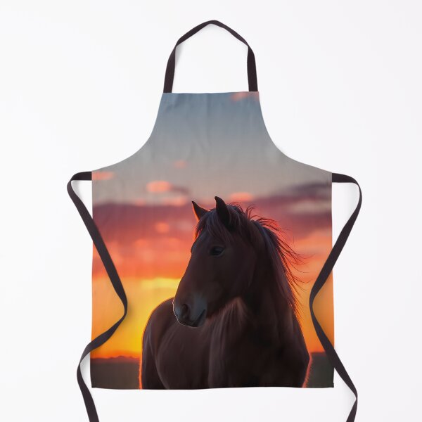 Item preview, Sunset Equine Painting Artwork (image size 7840x11680) designed and sold by Digital-Davinci.