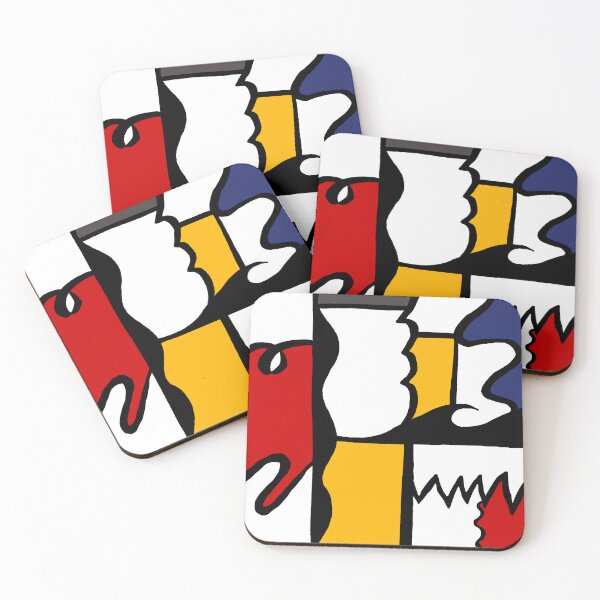 Item preview, Trippy Mondrian Art in red, blue, yellow and black designed and sold by skunkandpumpkin.