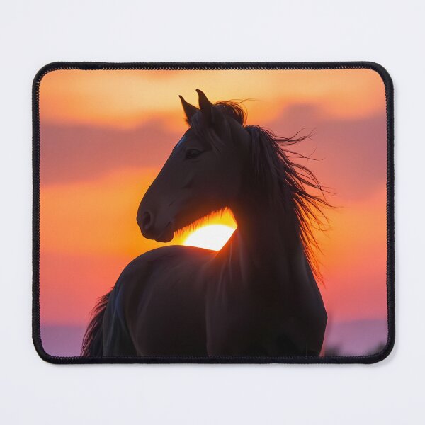 Item preview, Sunset Equine Painting Artwork (image size 7840x11680) designed and sold by Digital-Davinci.