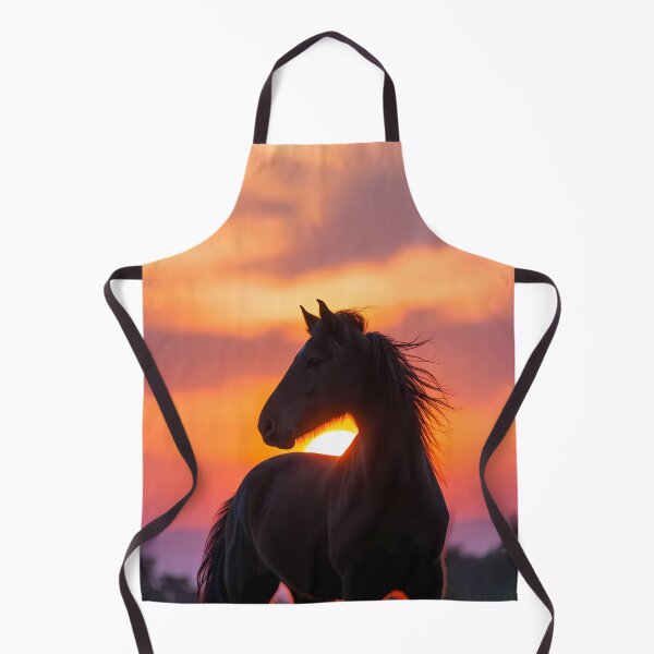 Item preview, Sunset Equine Painting Artwork (image size 7840x11680) designed and sold by Digital-Davinci.