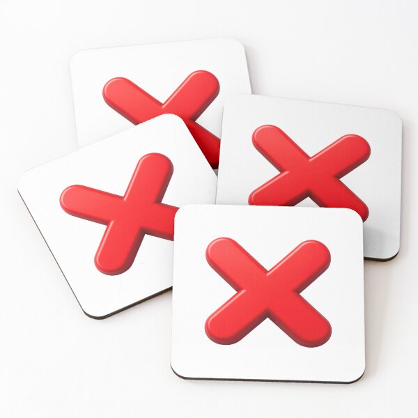 Item preview, Glossy Red X Symbol – Minimal 3D Icon Art designed and sold by BTBArtwork.